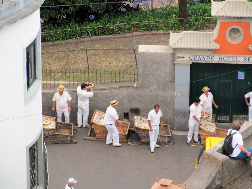 Ausgangspunkt der Abfahrt mit den carros de cesto
